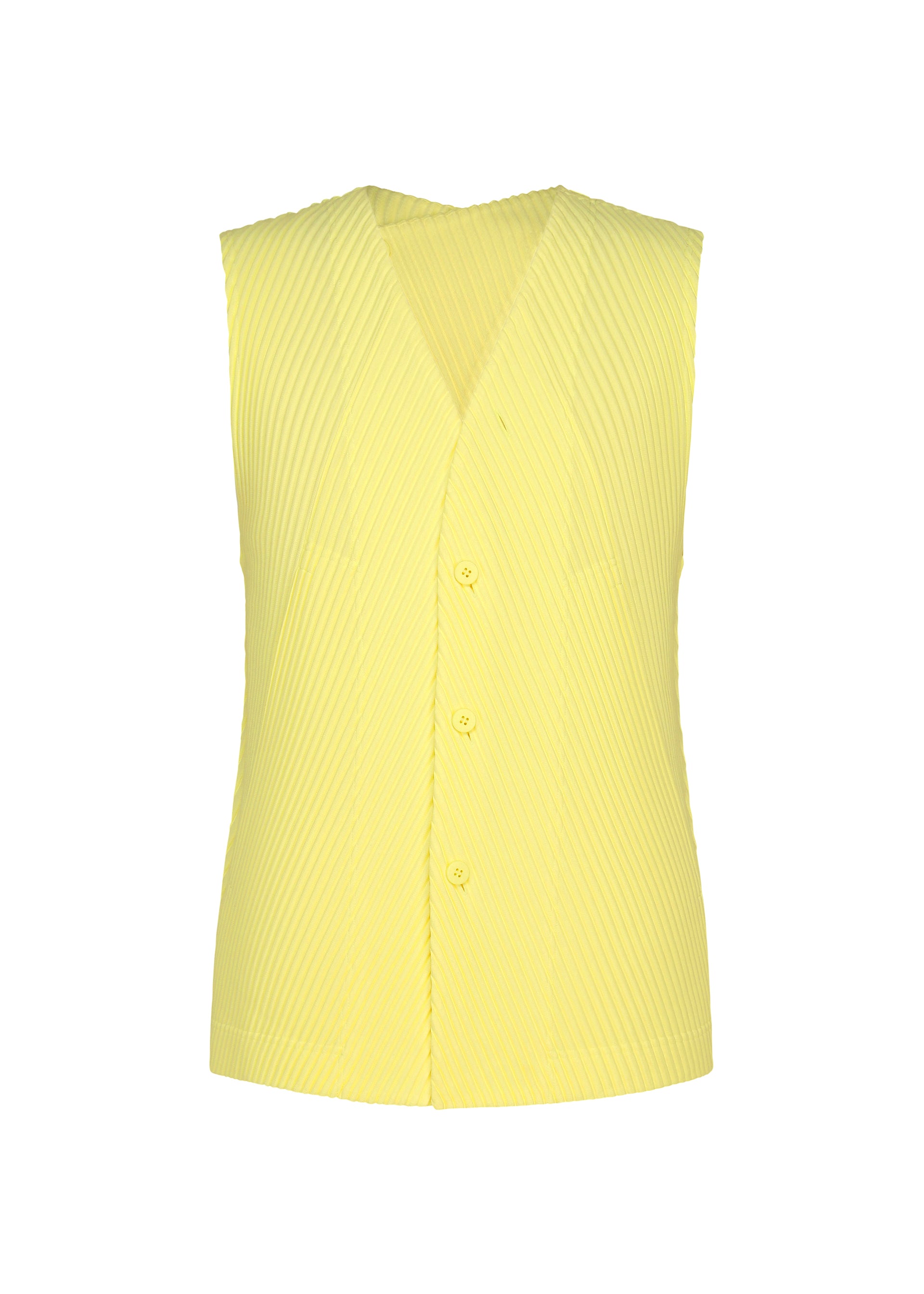 Issey Miyake Homme Plissé Slash vesta černá rozepínací