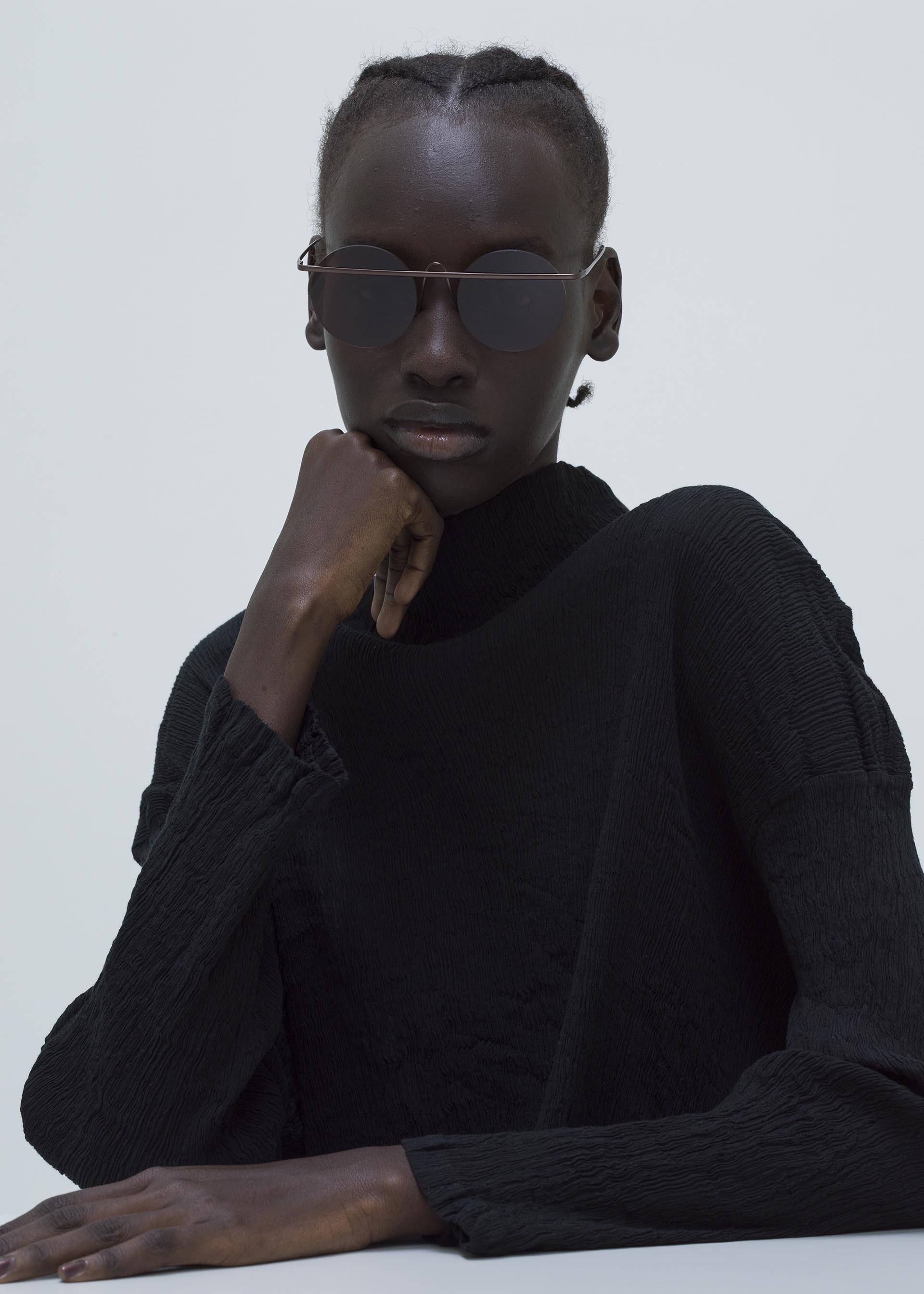 Issey Miyake IM-102 sluneční brýle hnědé titanové