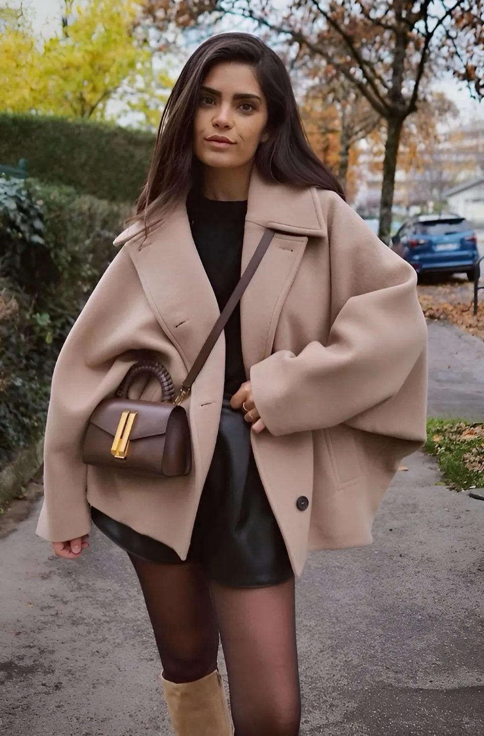 Norielle krátký oversize kabát černá přechodný