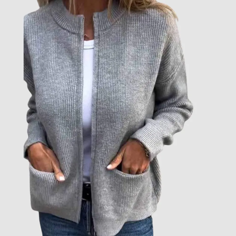 Norielle dlouhý cardigan s kapsami šedá