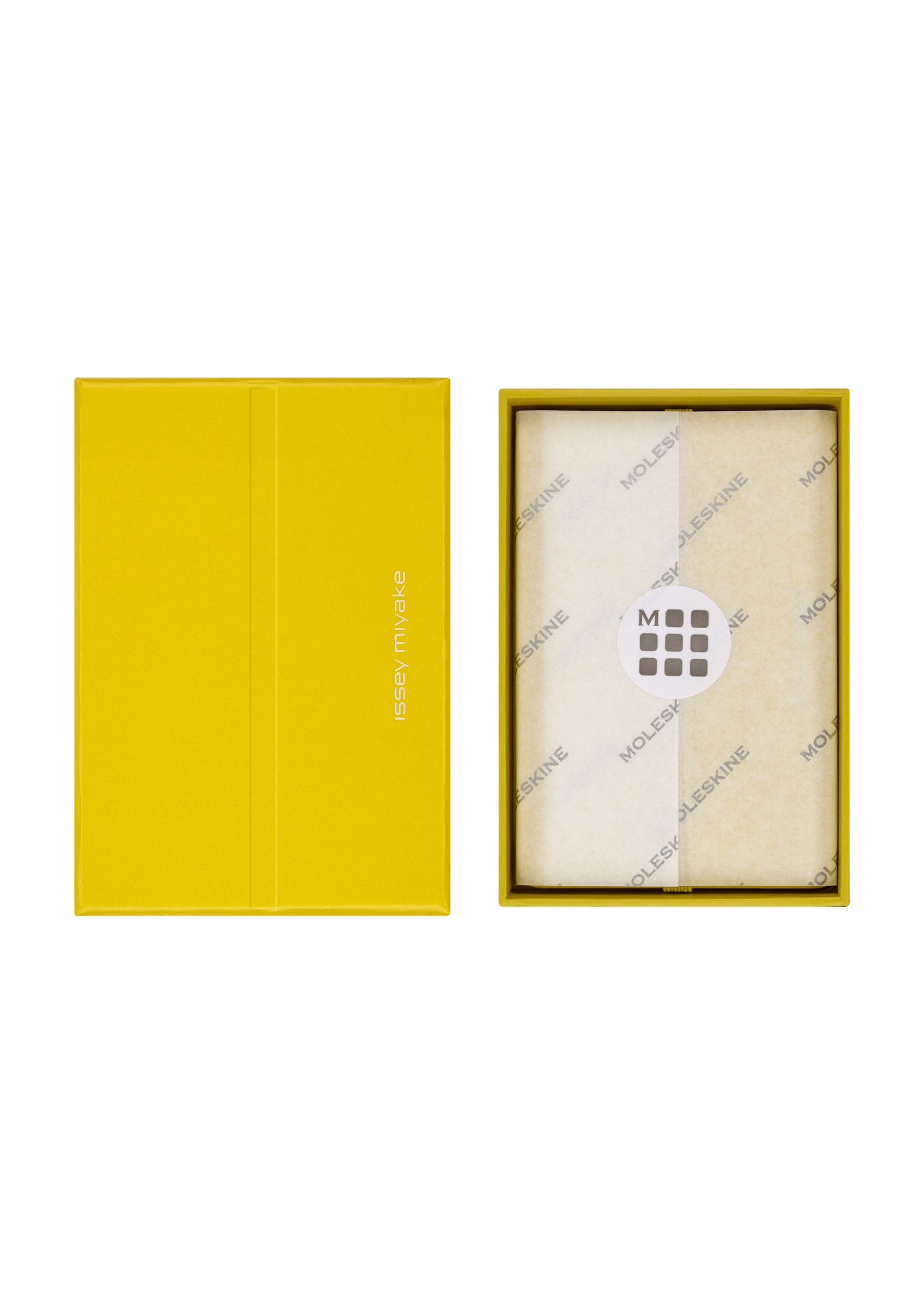Issey Miyake NOTE-A-NOTE zápisník žlutý Moleskine karty