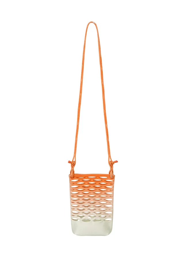Issey Miyake Mokko Net Gradation tote bright coral