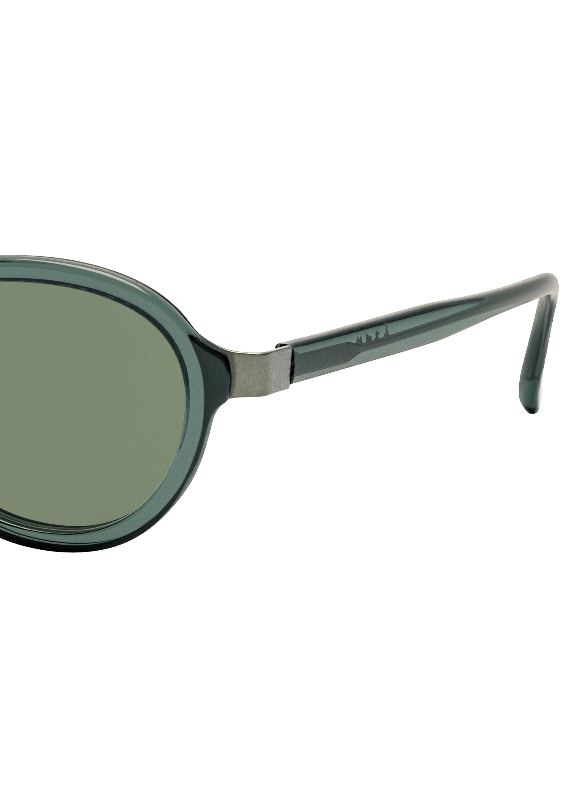 Issey Miyake Eyes Marrow-Round sluneční brýle zelené