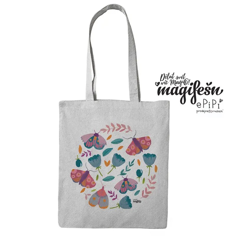 Magifešn Fair Trade MEDIUM taška Motýli recyklovaná