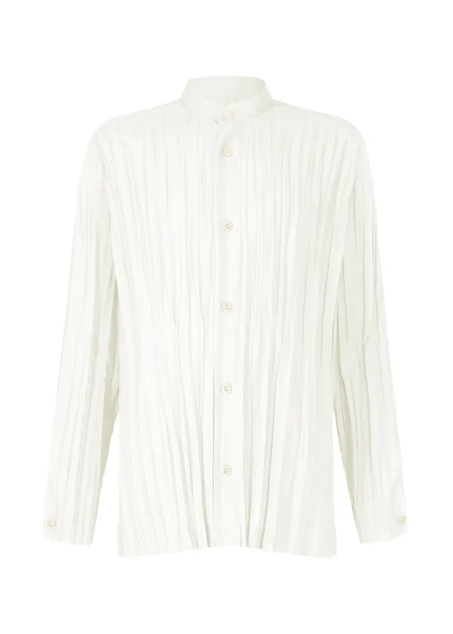 Issey Miyake IM Men Wrinkle Shirt košile off-white recyklovaná