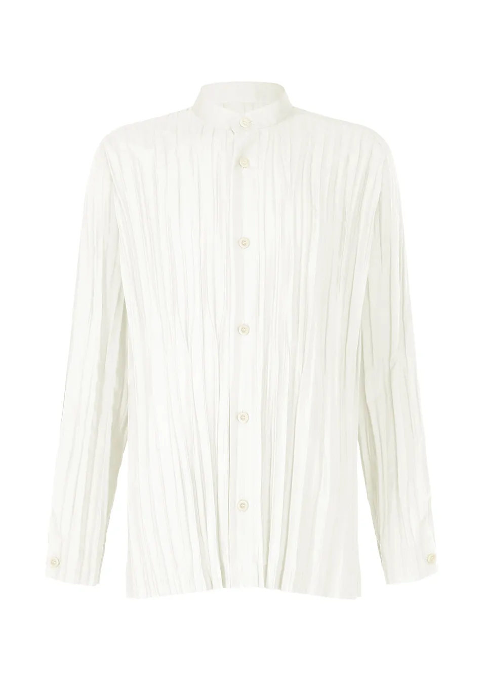 Issey Miyake IM Men Wrinkle Shirt košile off-white recyklovaná
