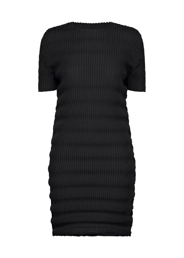 Issey Miyake Spring Pleats minišaty černé plisované