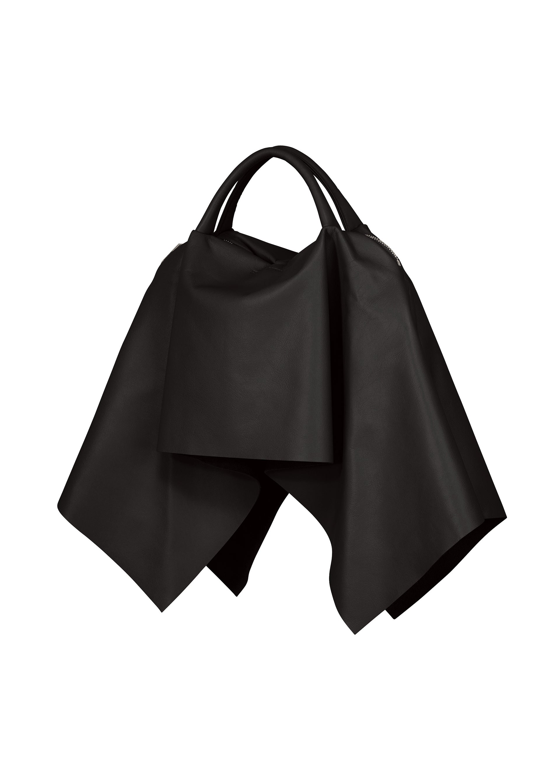 Issey Miyake Square kožená kabelka šedá
