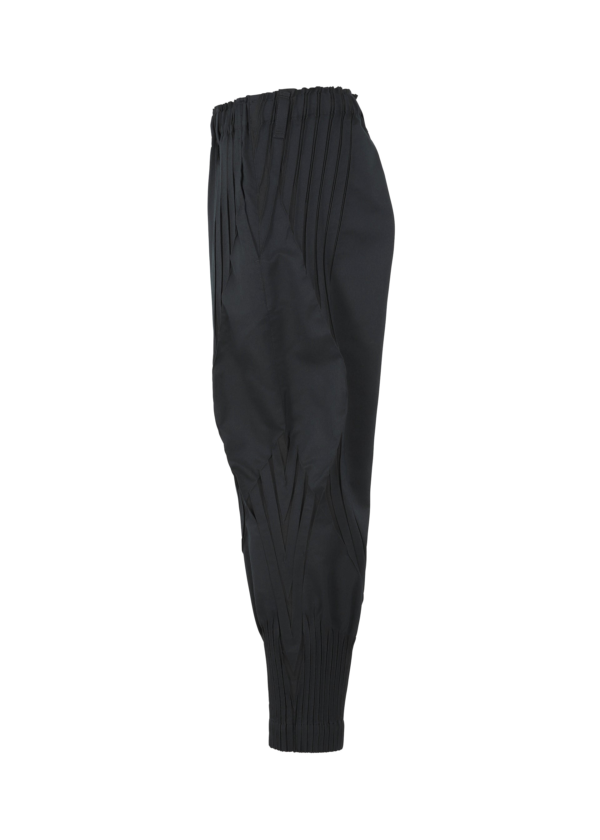 Issey Miyake Type-S Basics cropped kalhoty Black strečové