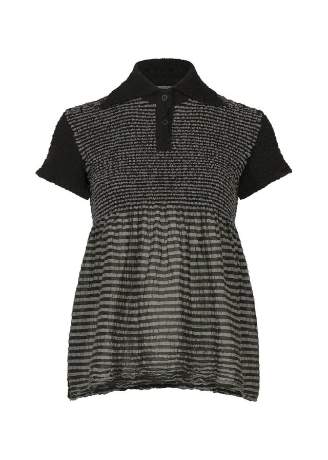 Issey Miyake Stripe Cauliflower top černý