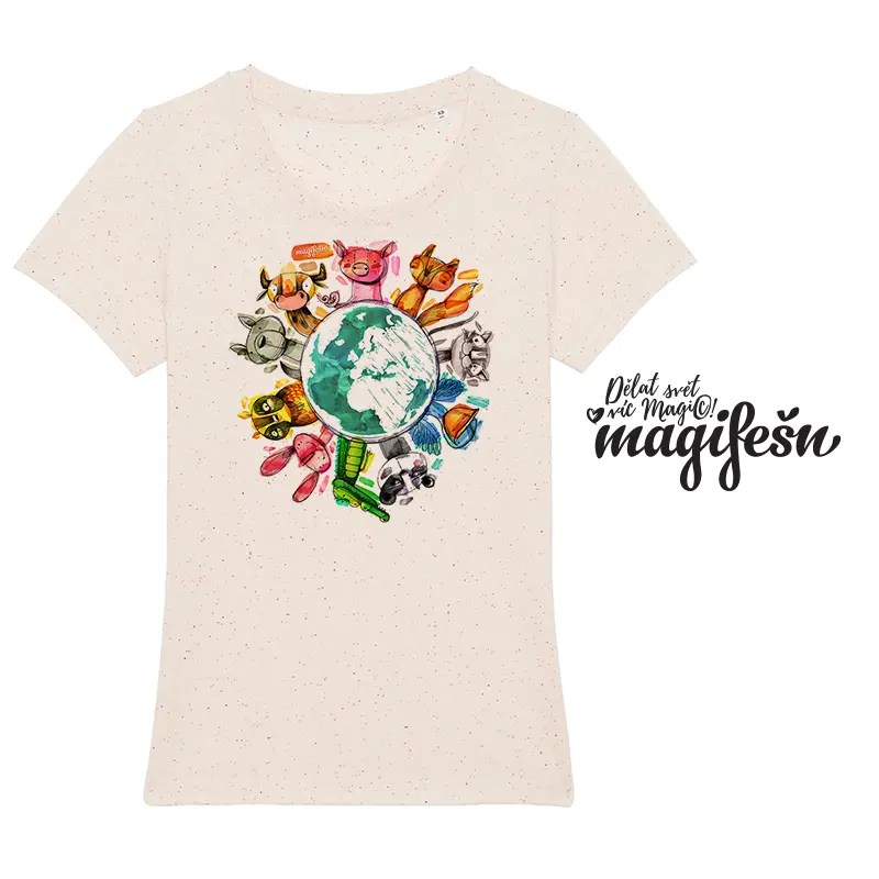 Magifešn XX Veggie Planet tričko z biobavlny