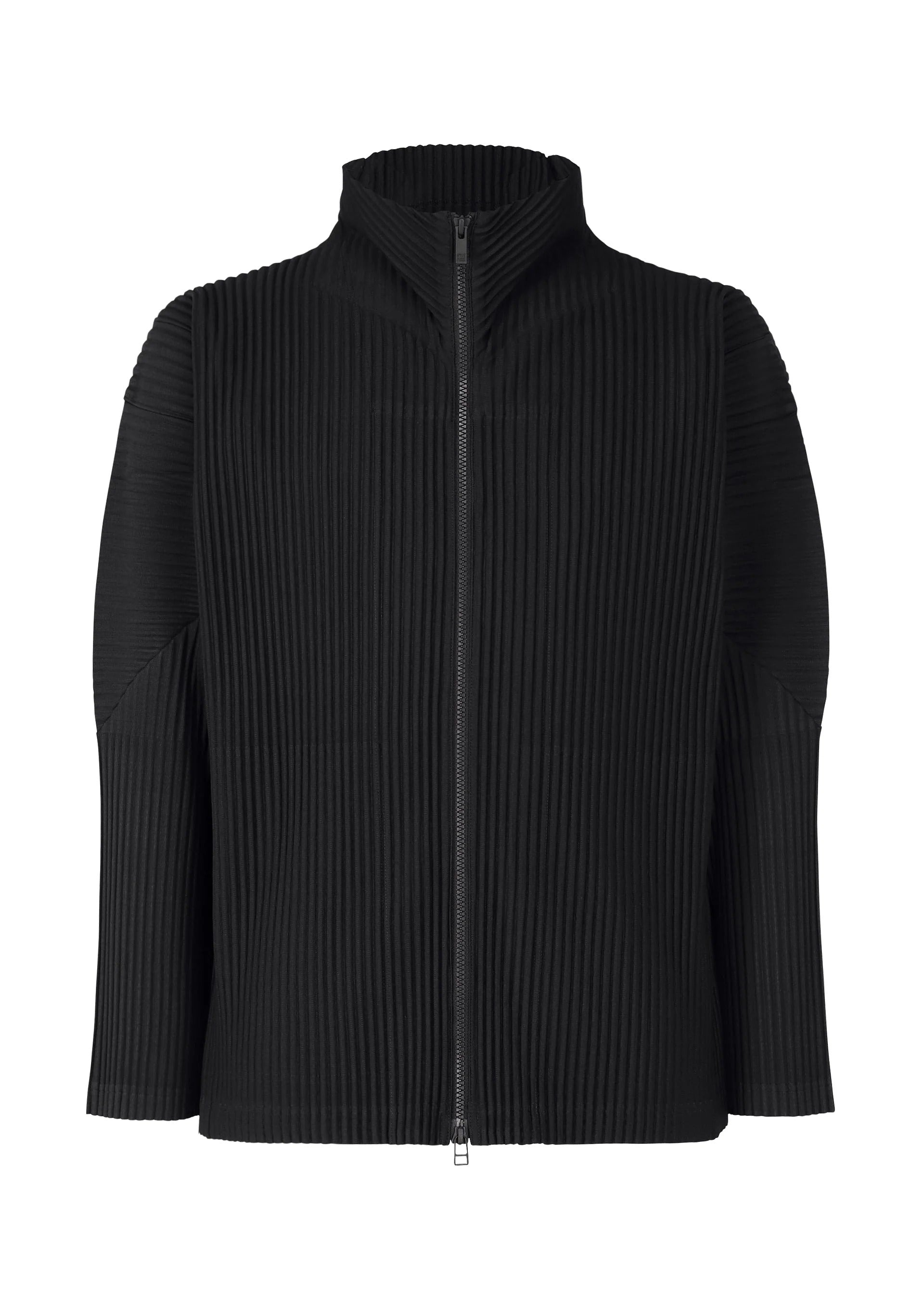 Issey Miyake BASICS mikina na zip černá polyester