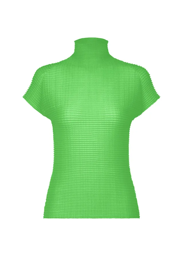 Issey Miyake Wooly Pleats-68 top zelená plisovaný