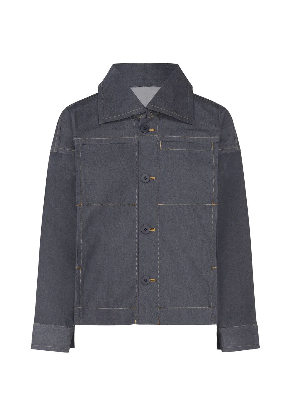 Issey Miyake Flat Denim bunda indigová recyklovaná