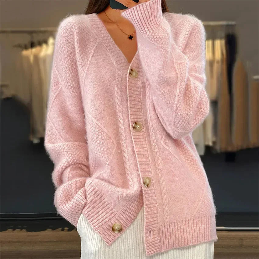 Norielle dámský pletený cardigan béžový na knoflíky