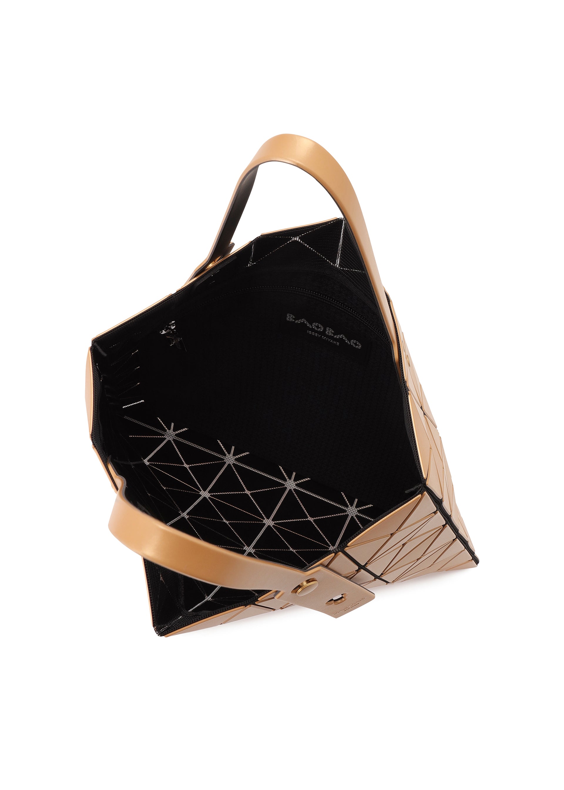 Issey Miyake Lucent Metallic tote kabelka béžová matná