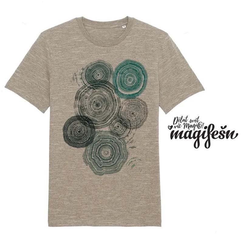 Magifešn XY Letokruhy Modrá unisex tričko biobavlna