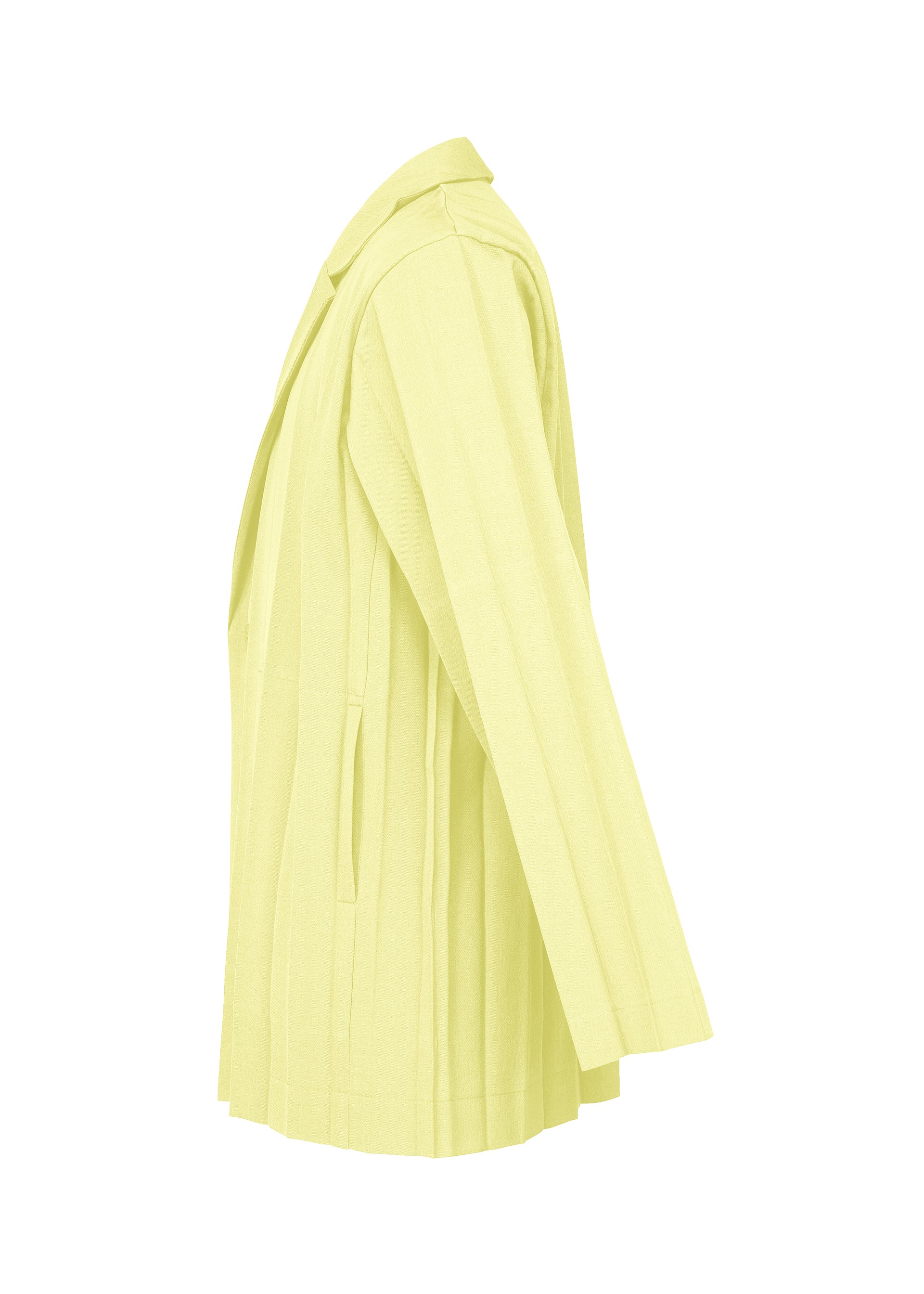 Issey Miyake Edge Ensemble sako žlutá plisé