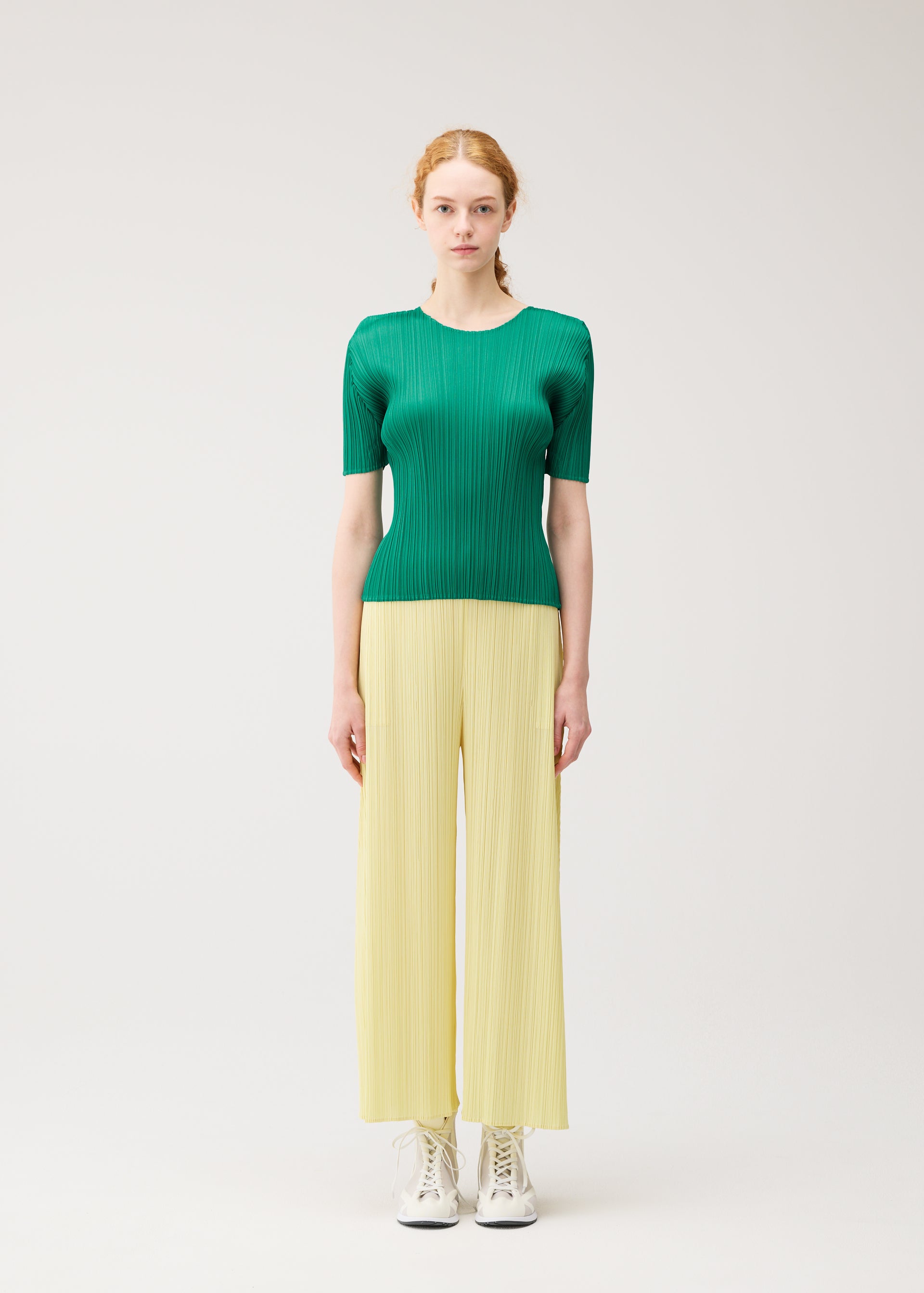 Issey Miyake Monthly Colors July top modrá plisé