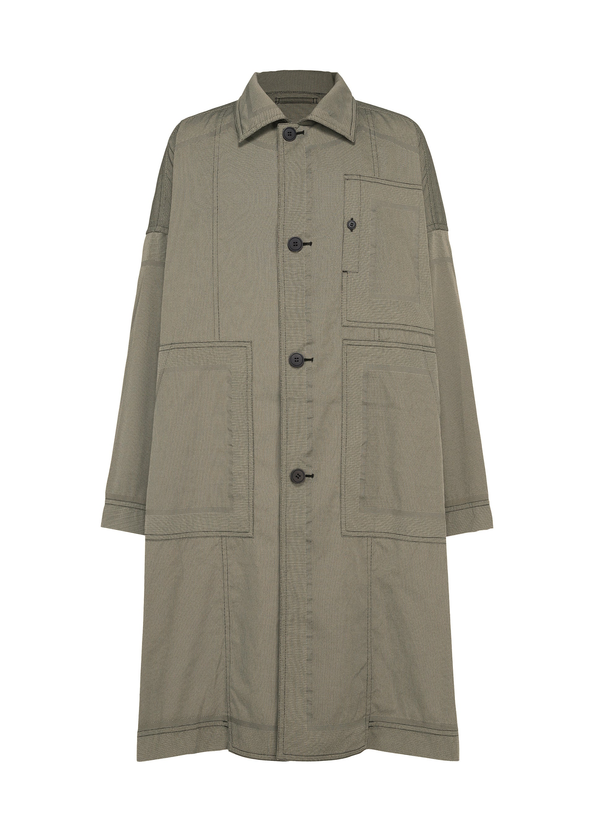 Issey Miyake Type-U 001-1 kabát tmavě šedá