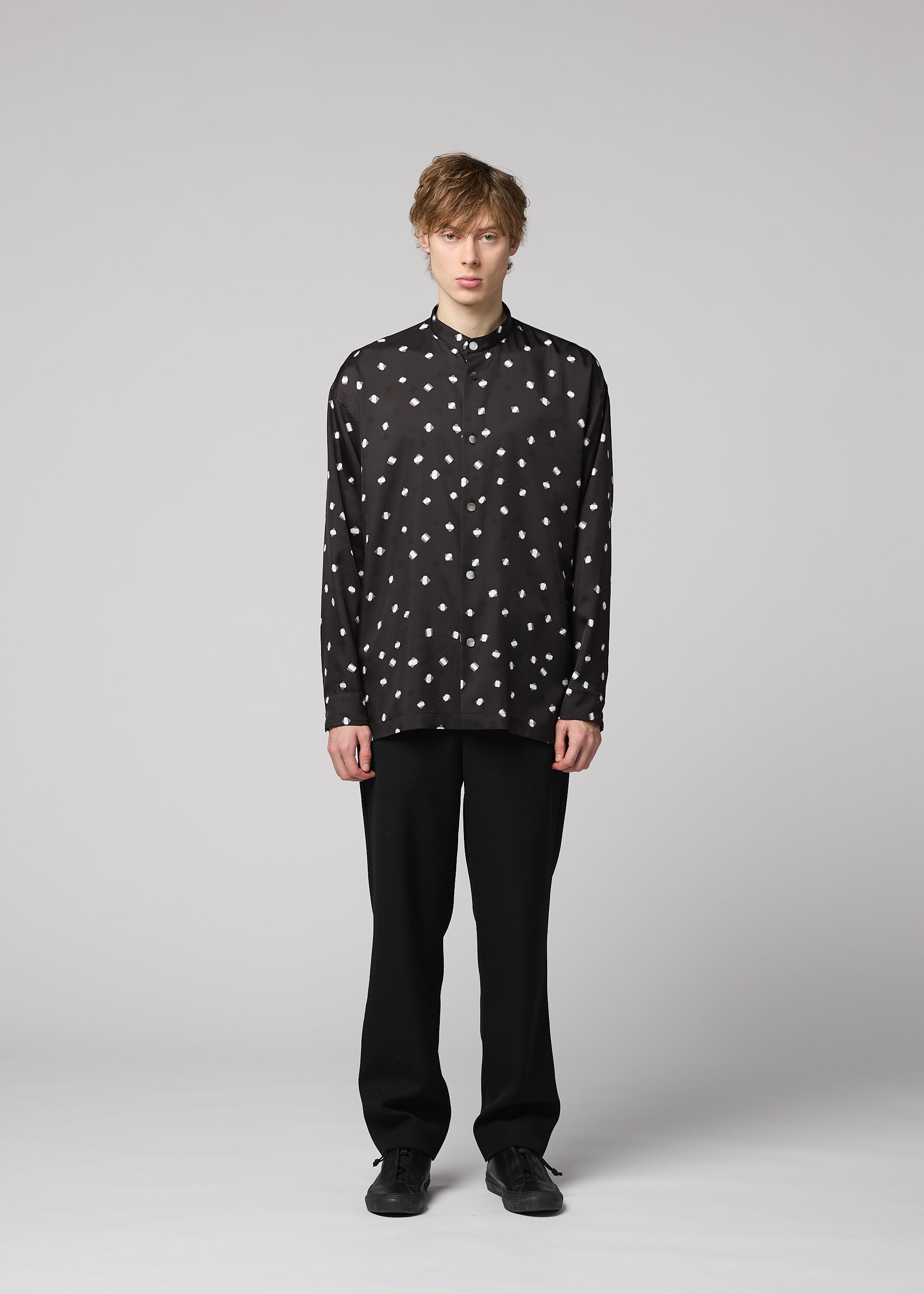 Issey Miyake Merry Satin košile černá vel. 2 satén
