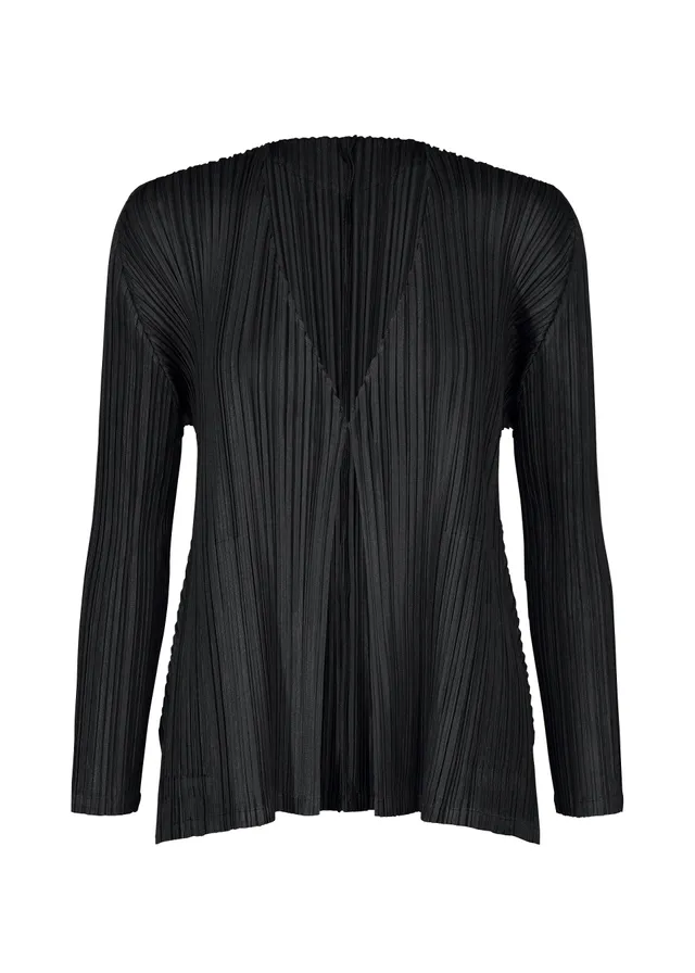 Pleats Please Mellow Pleats kardigan černý s kapsami