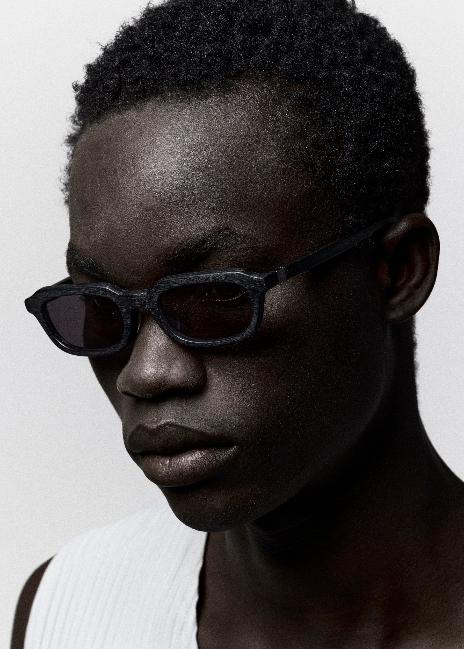 Issey Miyake Eyes Wood-Square brýle černé tmavé