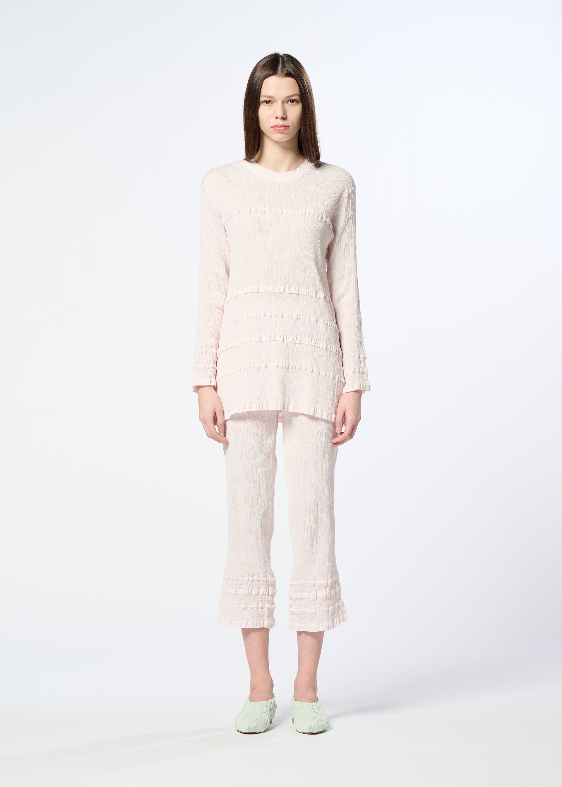 Issey Miyake Kyo Chijimi Tsuchikabe top black bavlněný