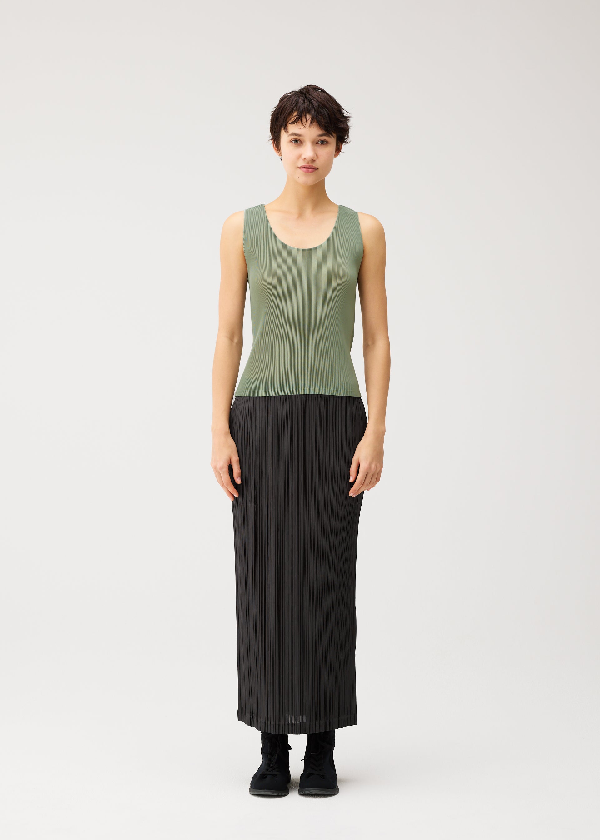 Issey Miyake Mist September plisovaný top oranžová