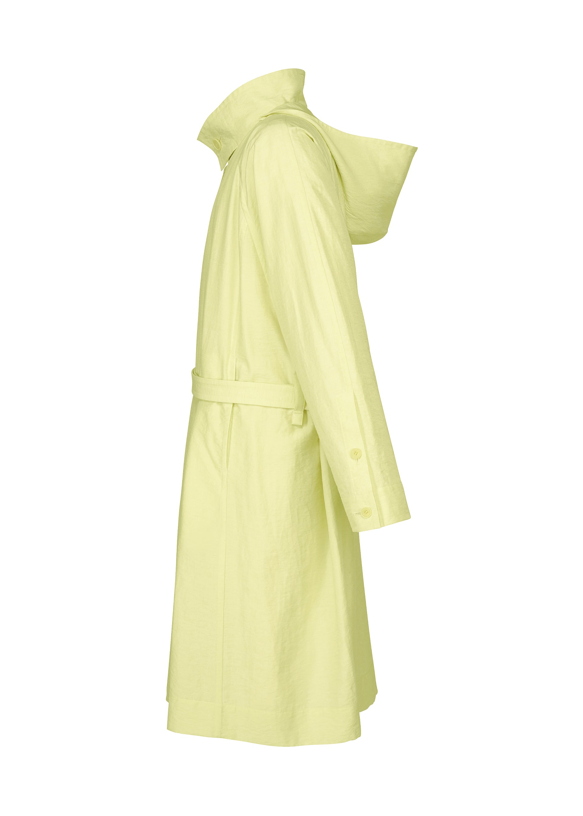 Issey Miyake Opacity kabát černý s kapucí vel. 1 průsvitný