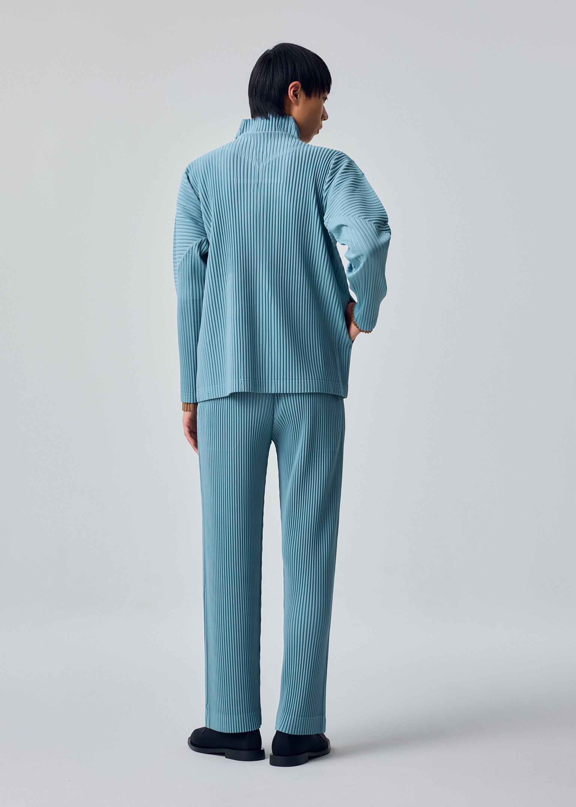 Issey Miyake Color Pleats 2 kalhoty flash gray rovné