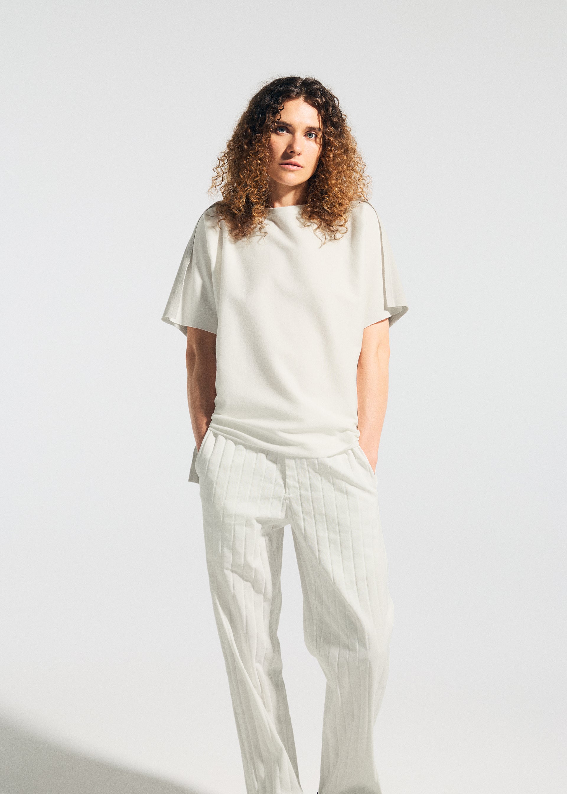 Issey Miyake Type-C 004 kalhoty bílé plisé