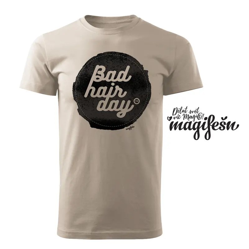 Magifešn BIO XY tričko Bad Hair Day černé