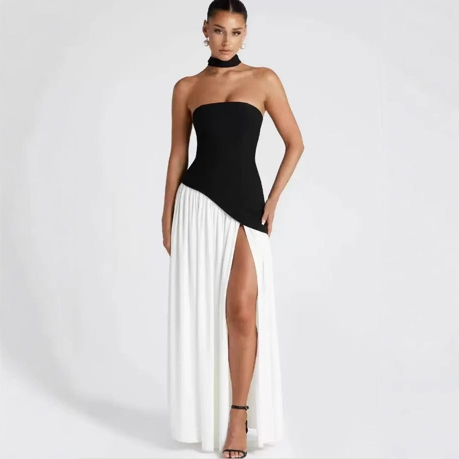 Norielle bustier maxi šaty s rozparkem dlouhé