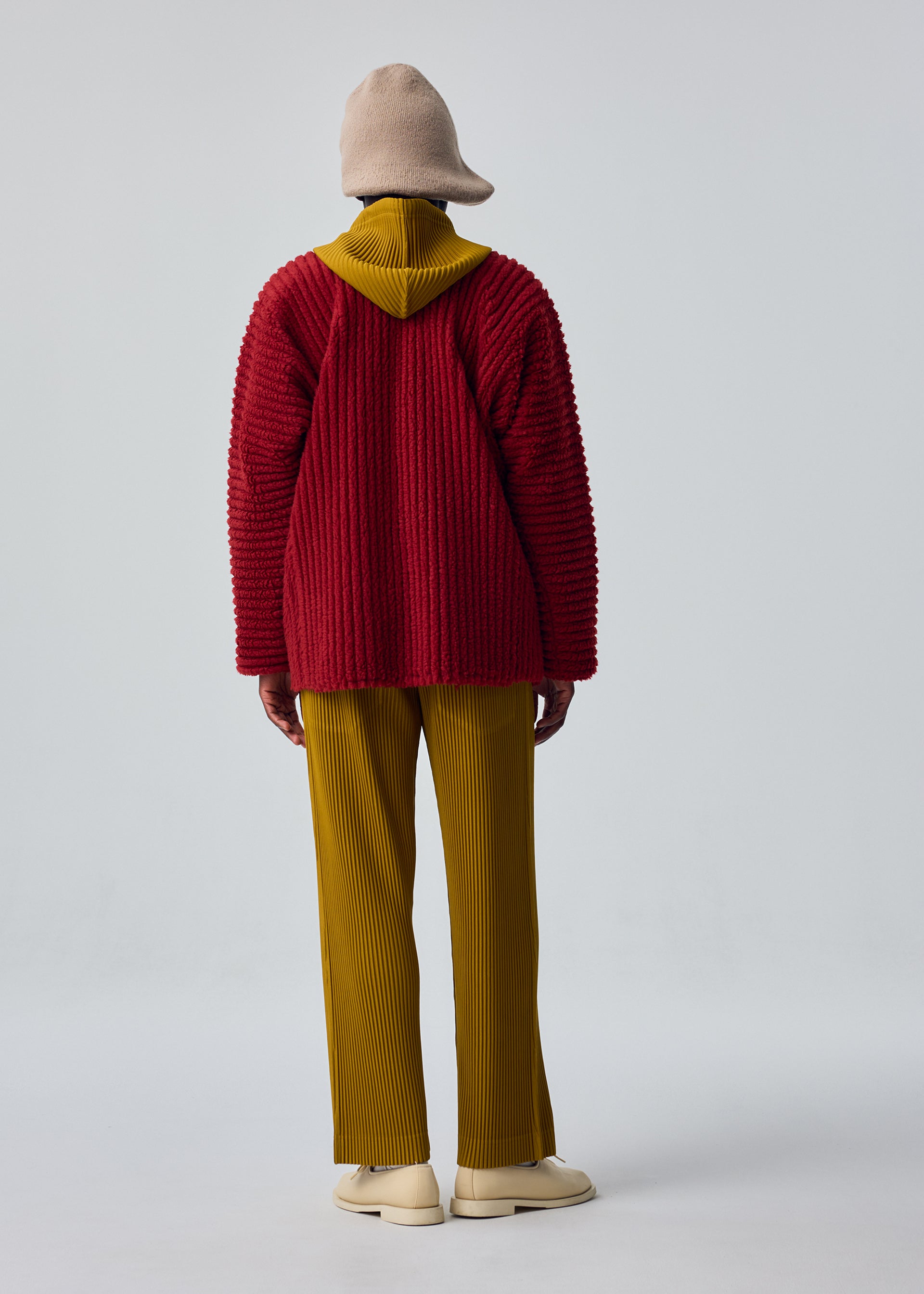 Homme Plissé Issey Miyake Fleece Pleats bunda černá