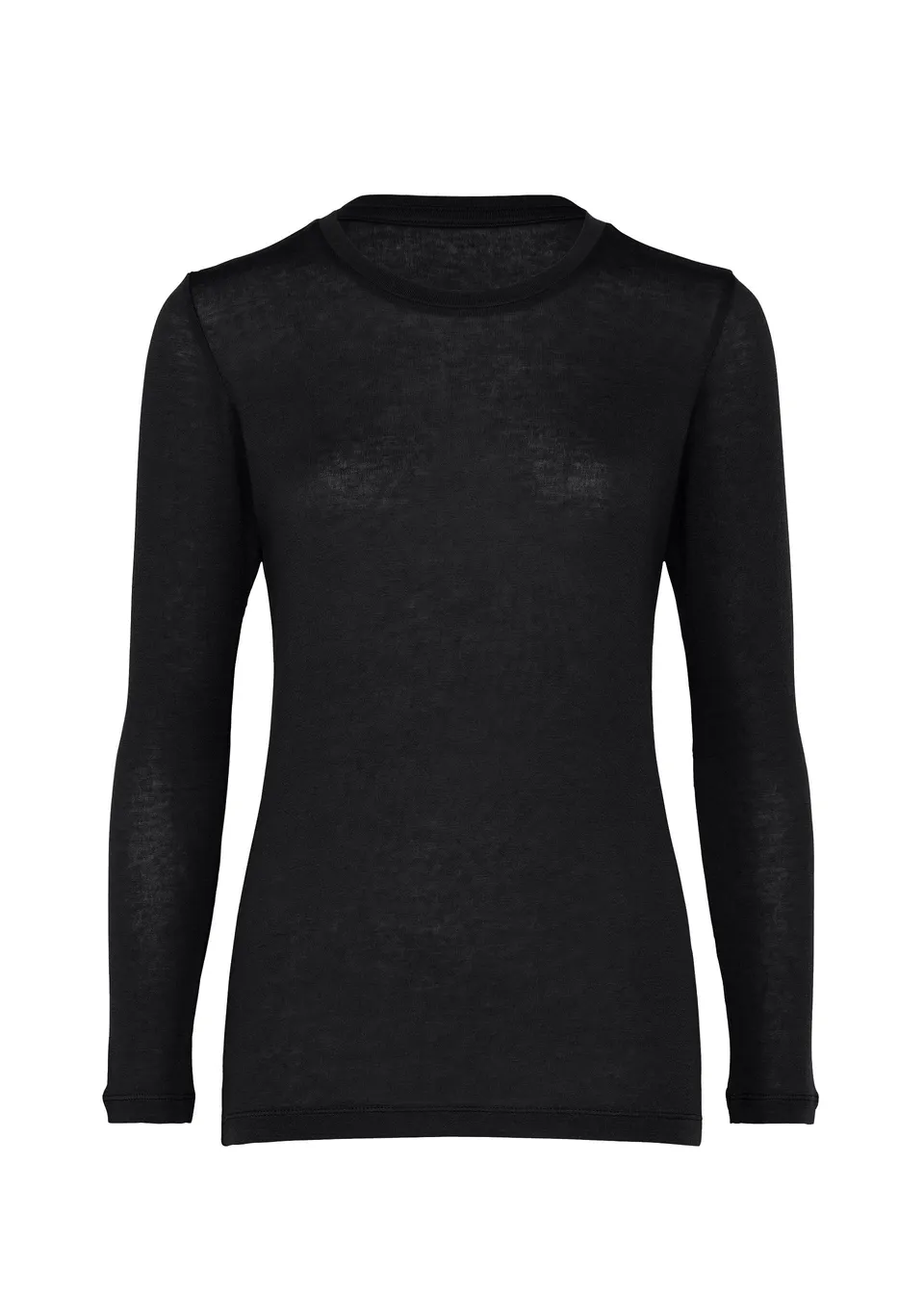Issey Miyake Wool Mix Jersey top Black s dlouhým rukávem