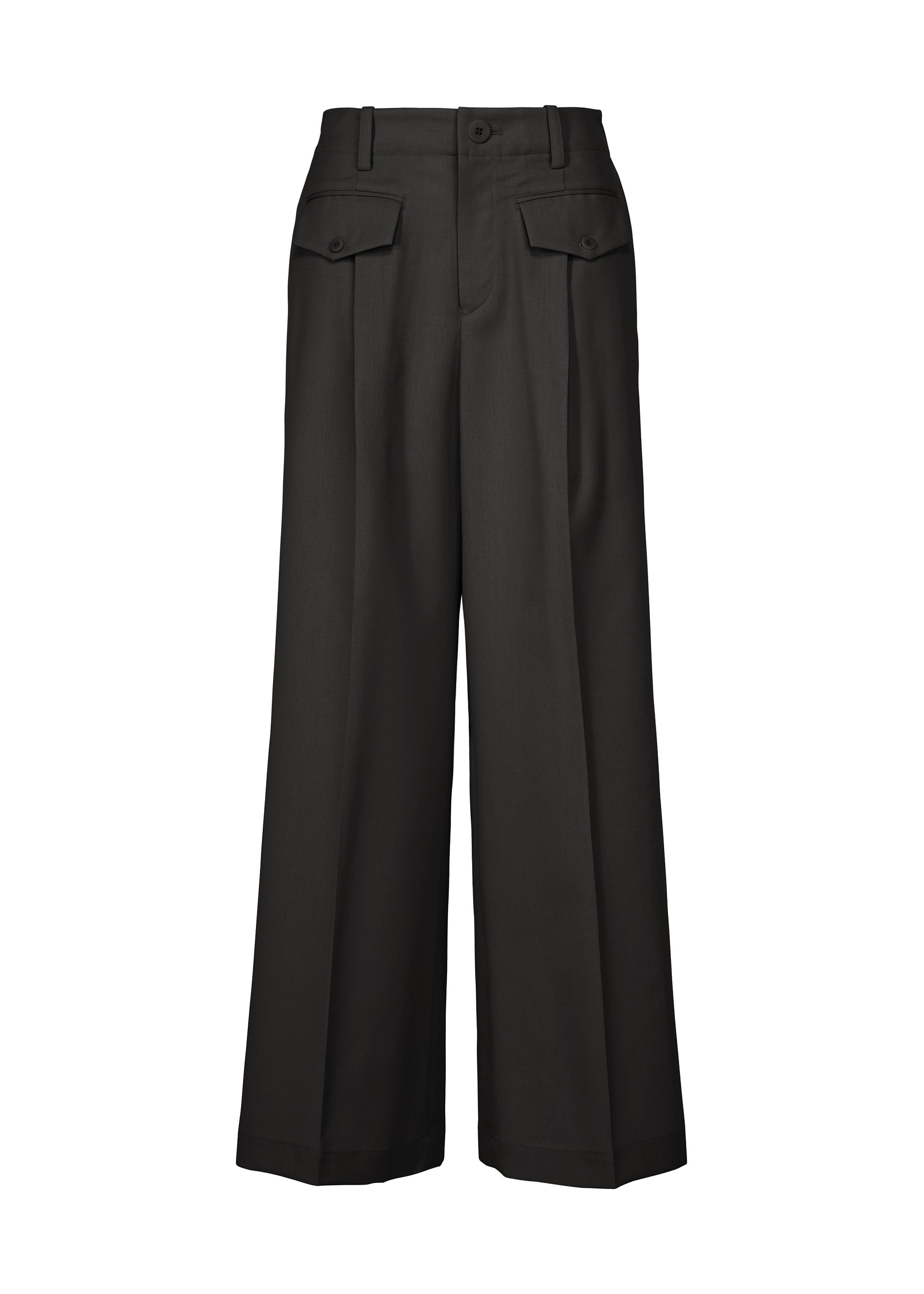 Issey Miyake Lustrous Wool kalhoty šedé vlněné