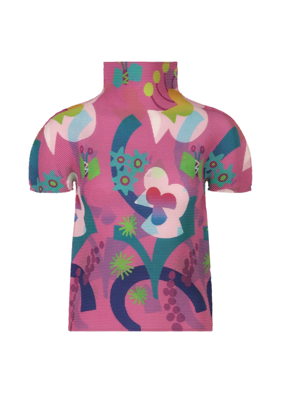me Issey Miyake Flower Dome top PINK-HUED streč
