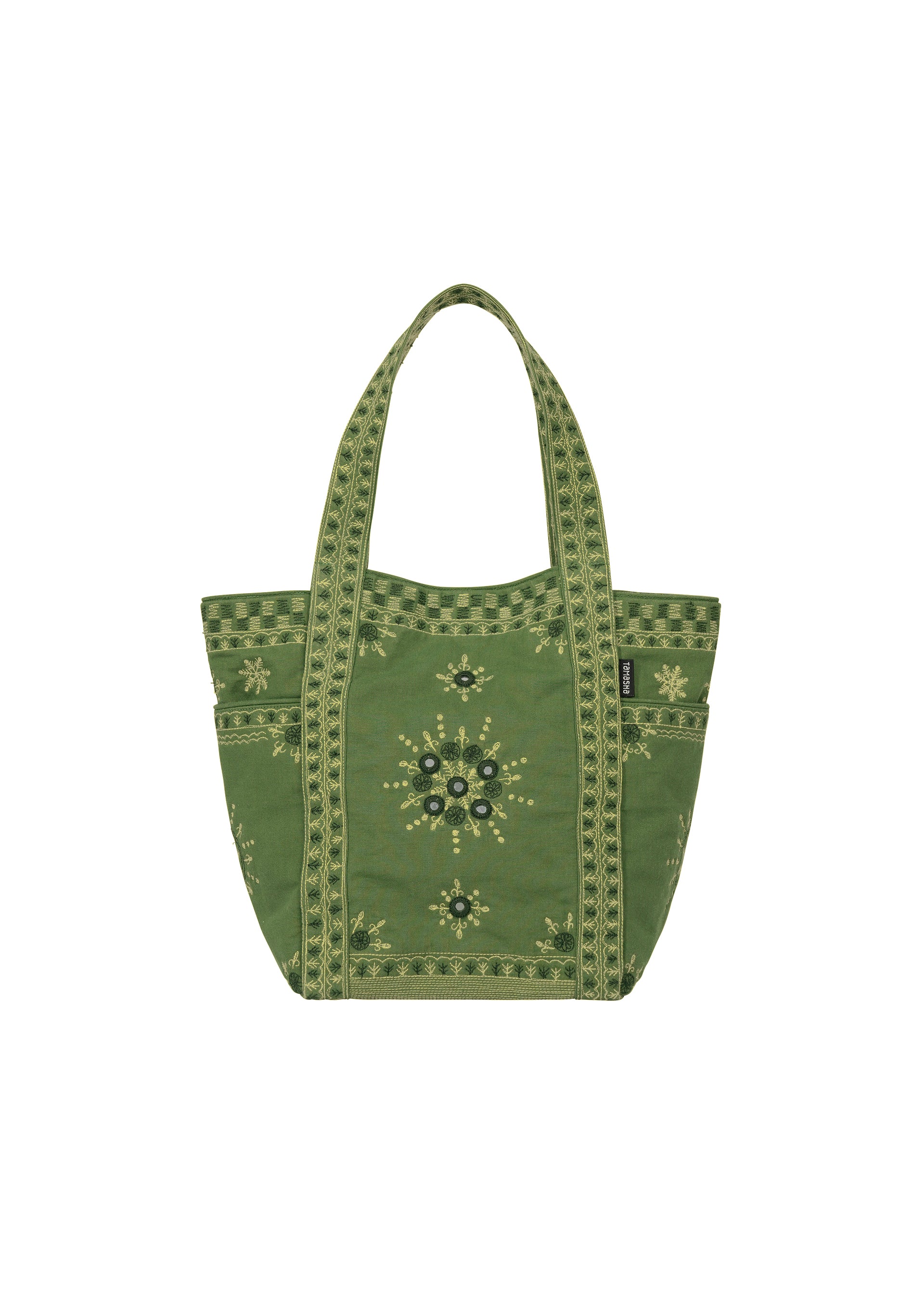 Issey Miyake HaaT Dazzle Mirror Box tote černá vyšívaná
