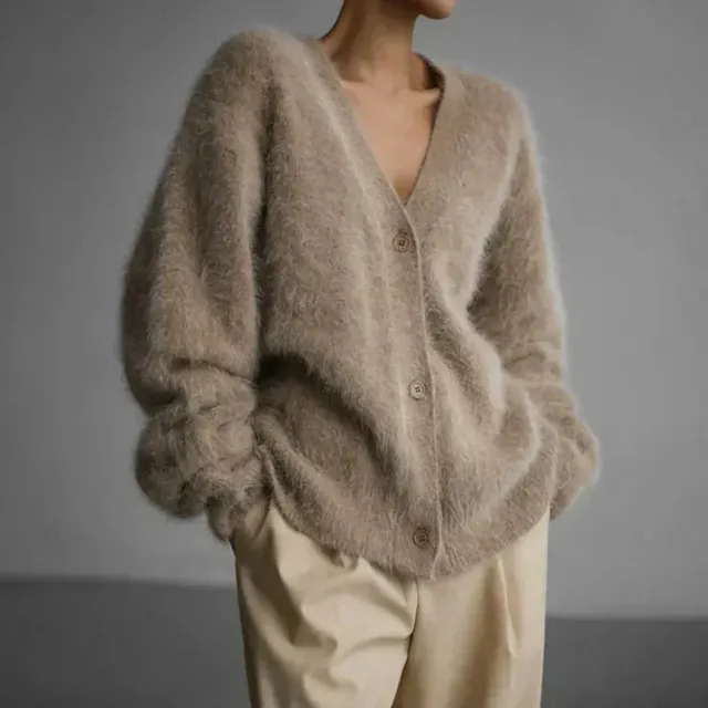 Norielle oversize svetr s výstřihem do V hebký