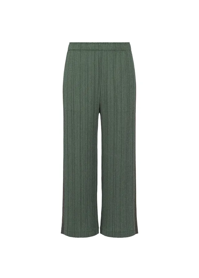 Pleats Please Issey Miyake Cotton Denim kalhoty navy lesklé