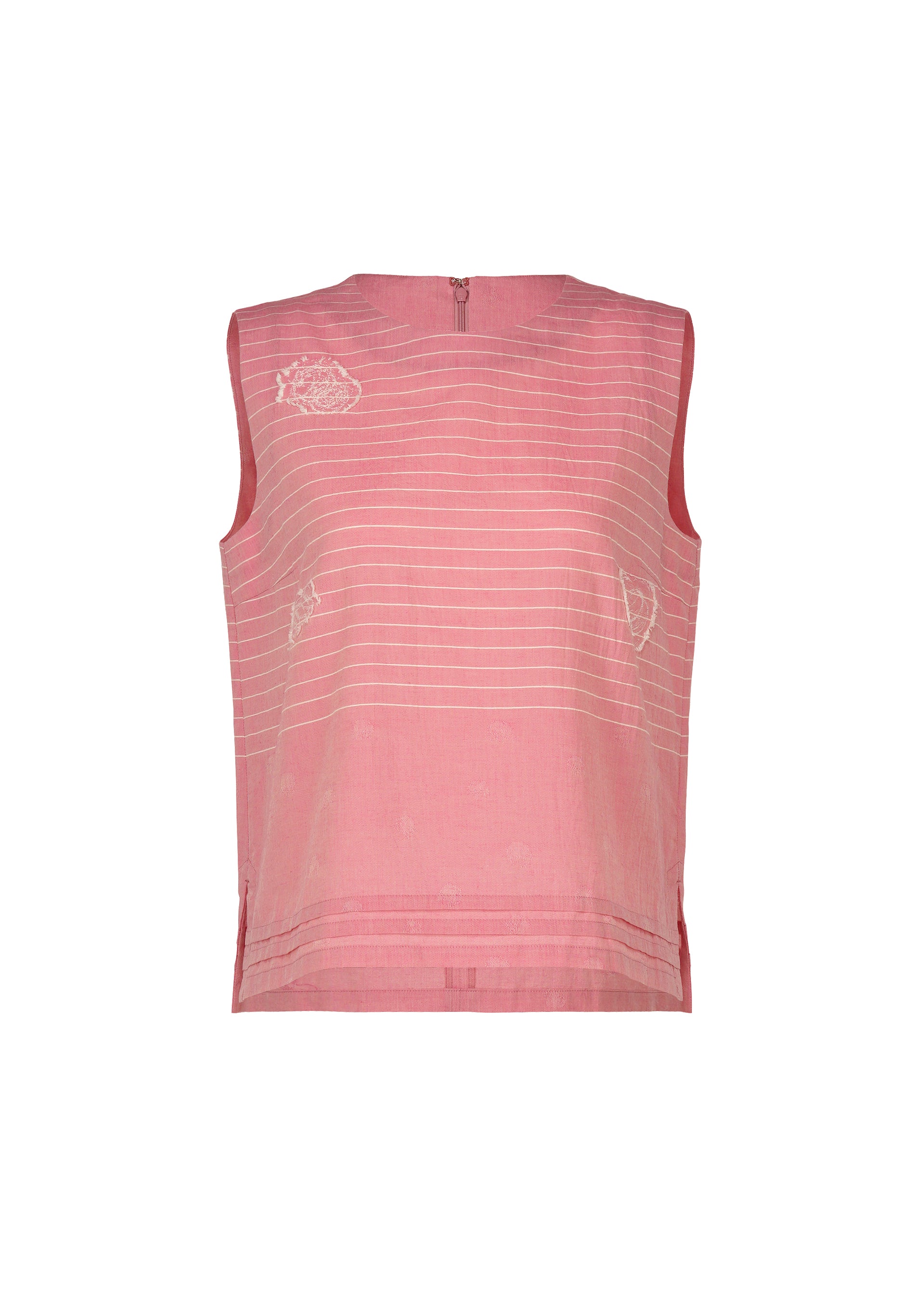 Issey Miyake One Stroke Draw tílko růžové žakárové