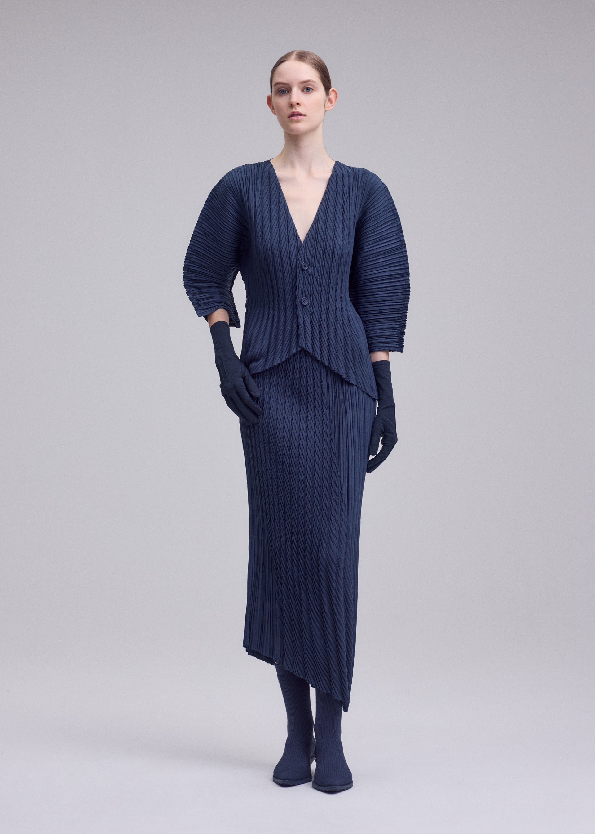 Issey Miyake Unfurling Pleats plisovaná sukně bílá 2