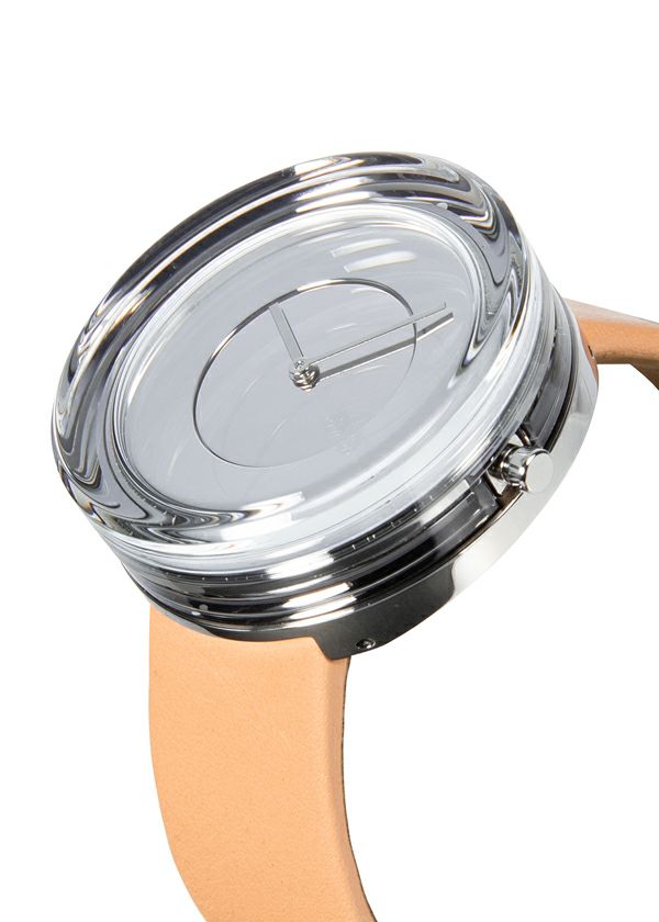 Issey Miyake Glass Watch hodinky béžové skleněné