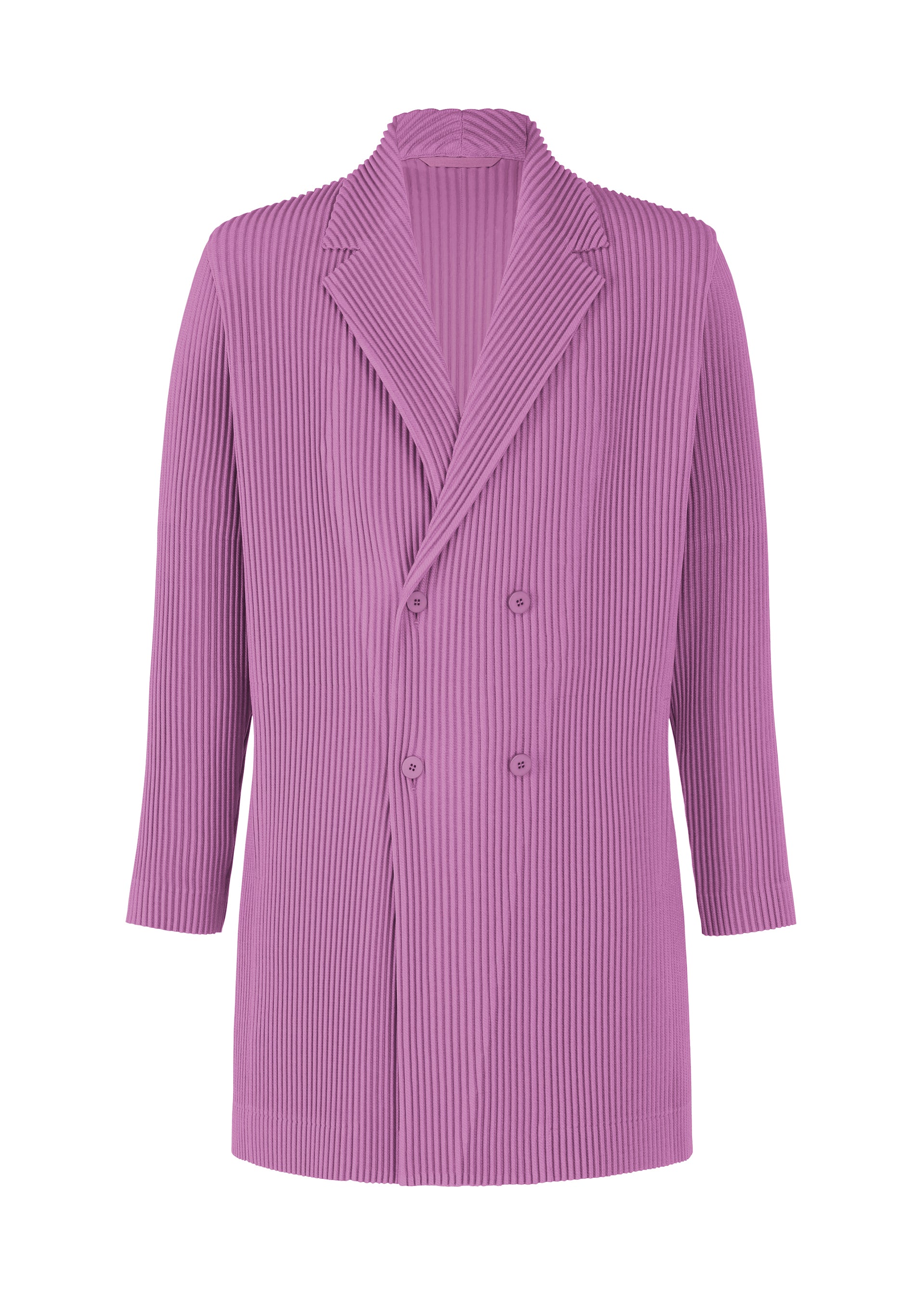 Issey Miyake Kersey Pleats sako hnědé dlouhé