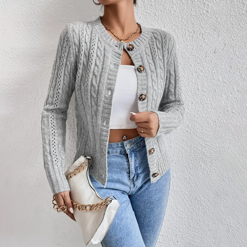 Norielle strukturovaný cardigan na knoflíky meruňková