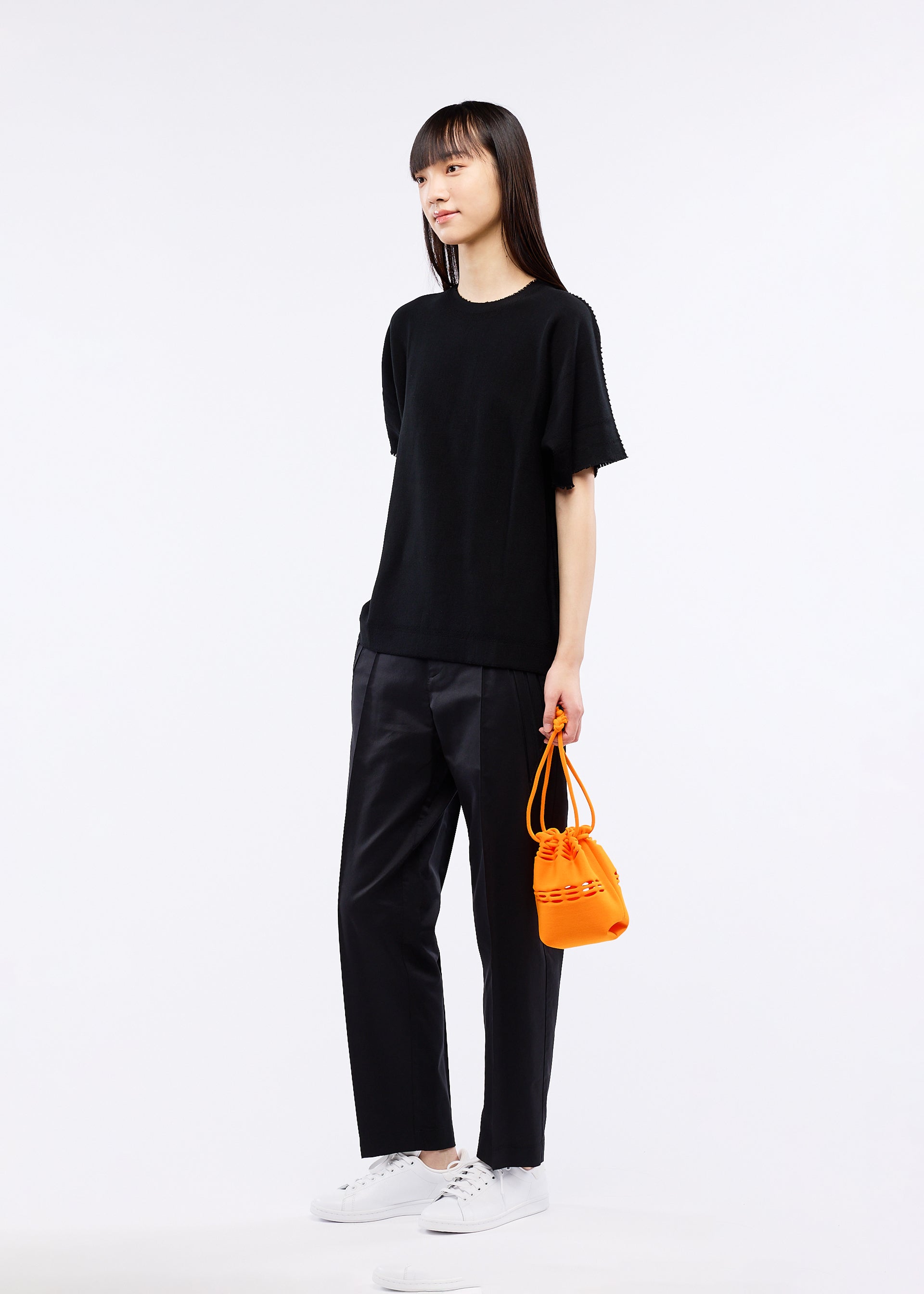Issey Miyake Mokko S.C. Pocket kabelka oranžová pletená