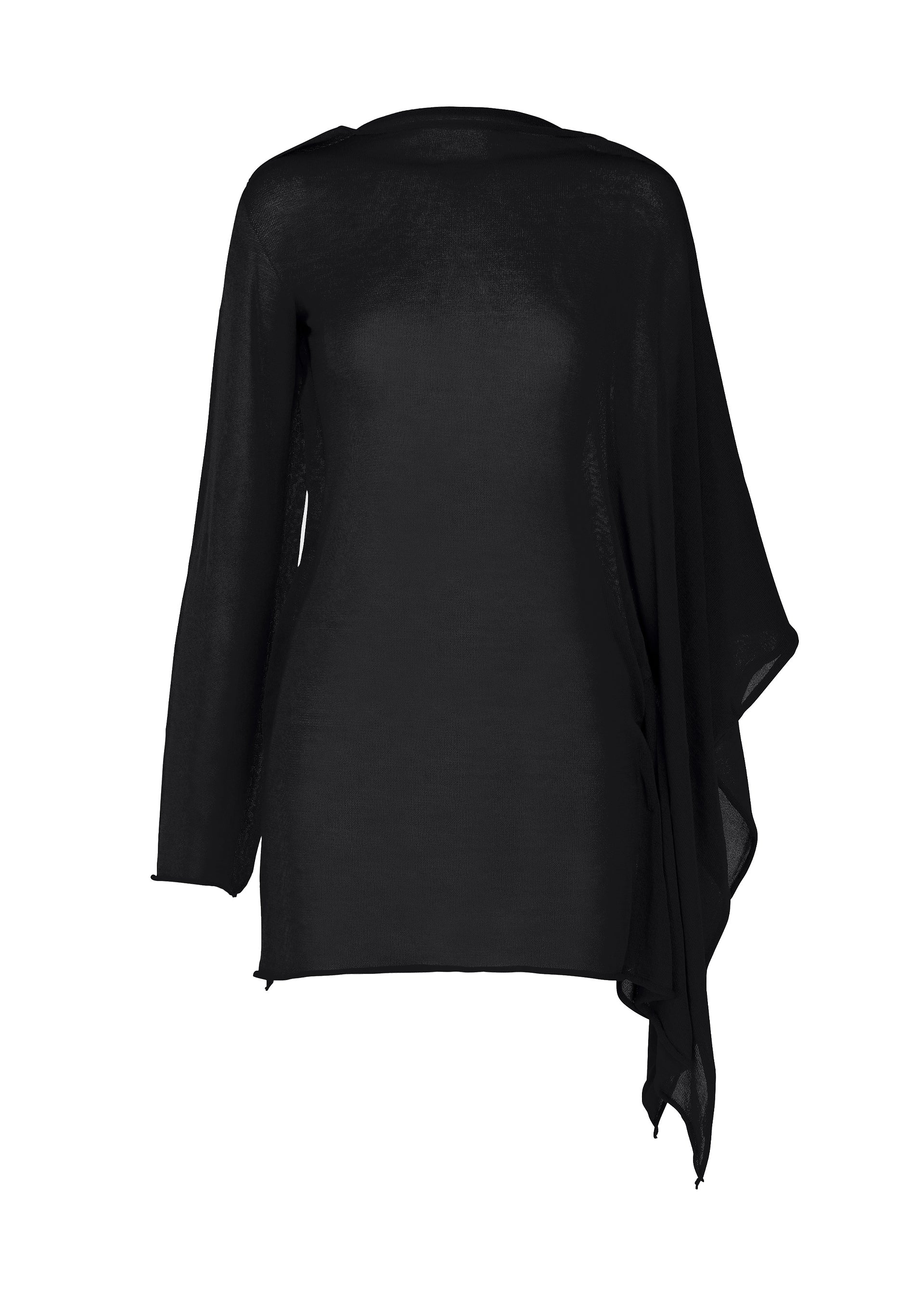 Issey Miyake Concealed Knit úpletový top Black lyocell
