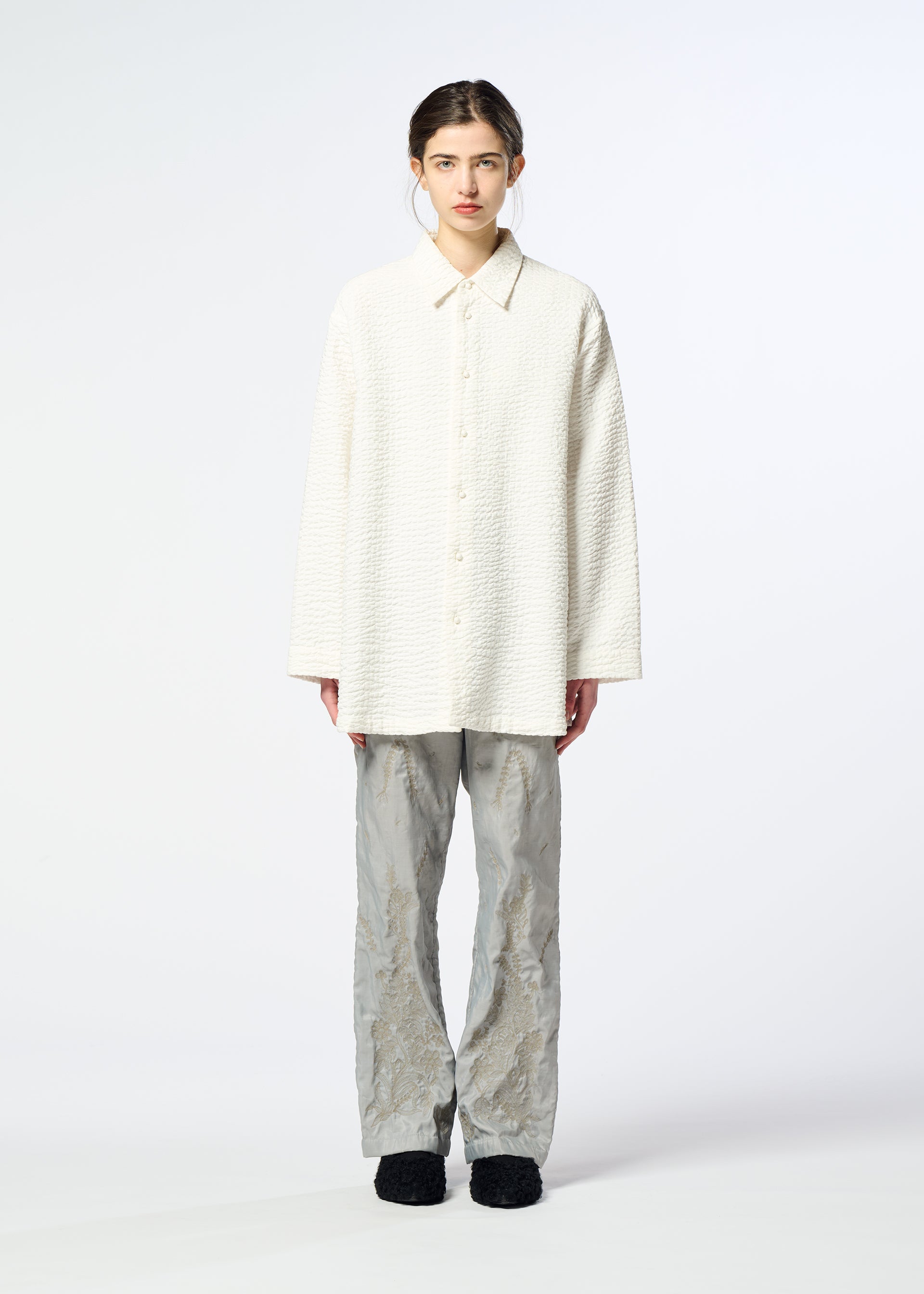 Issey Miyake HaaT 3 Mul Machine Kabira tunika bílá