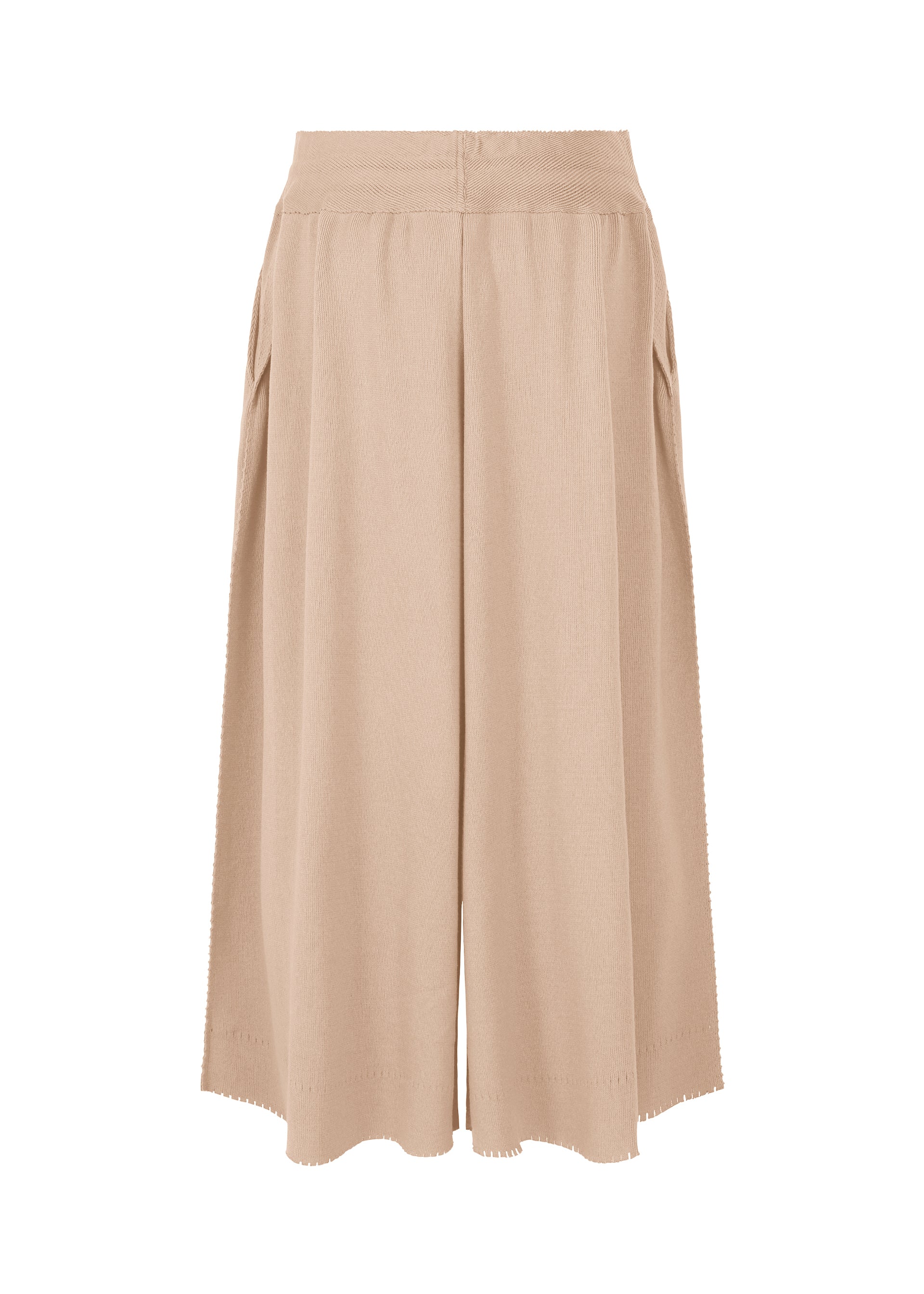 Issey Miyake TYPE-A 003 pletené široké kalhoty světle šedé